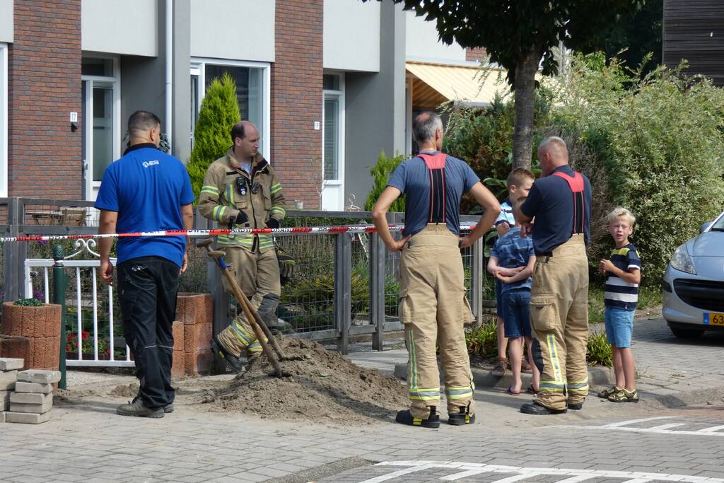 Gaslekkage ontstaan door graafwerkzaamheden