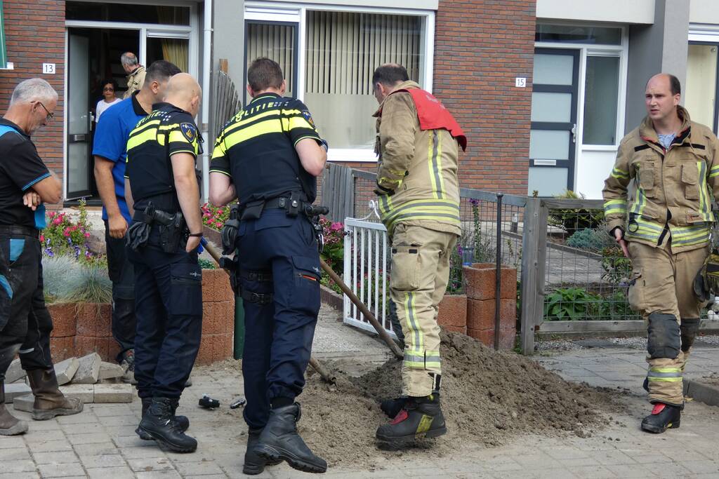 Gaslekkage ontstaan door graafwerkzaamheden