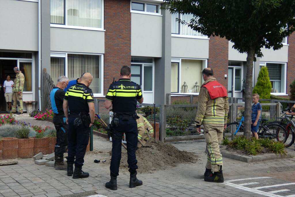 Gaslekkage ontstaan door graafwerkzaamheden