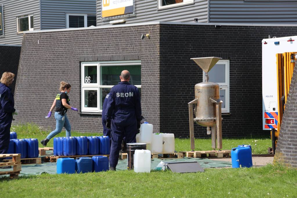 Drugslab in bedrijfspand Industrieterrein Noordersluis