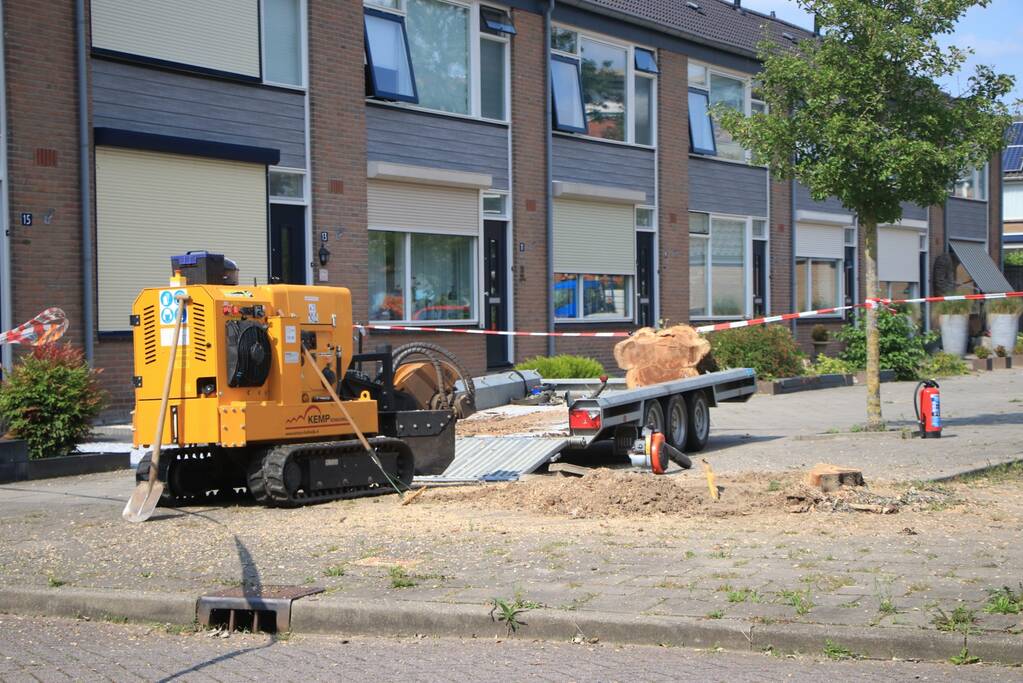 Stronkenfrees gaat door gasleiding heen