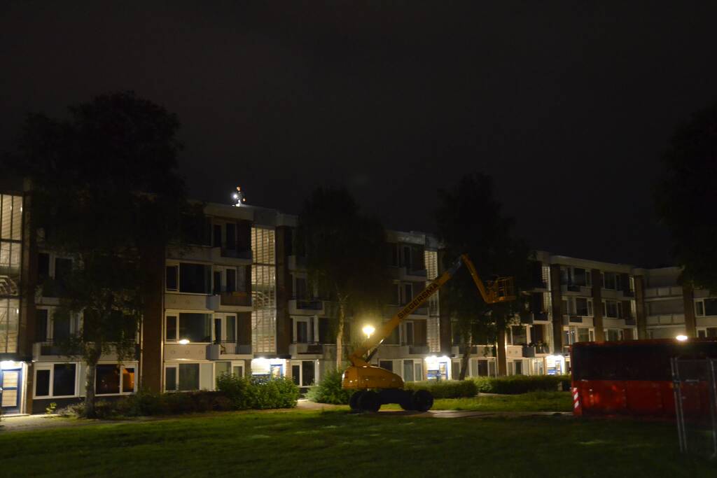 Zoekslag wegens geluiden op dak