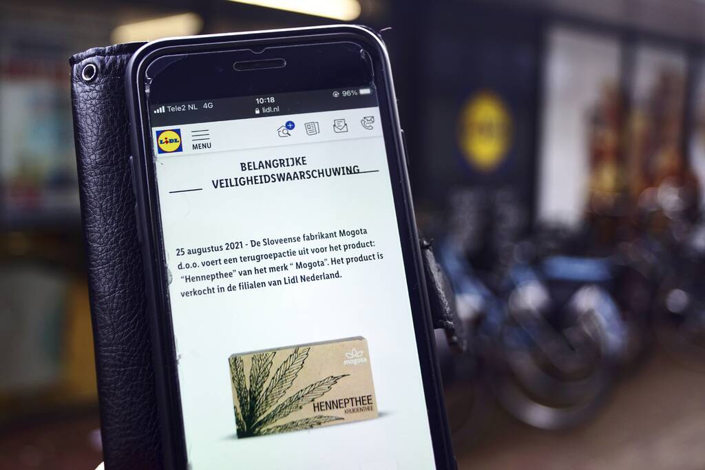 Te veel wiet in Mogata hennepthee van supermarkt Lidl