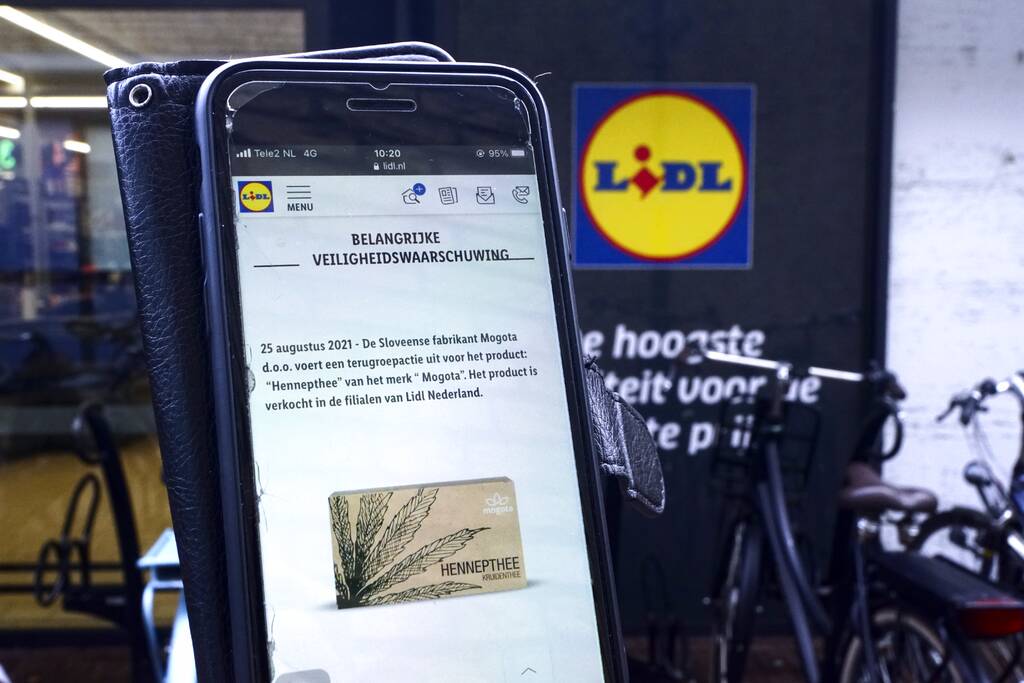 Te veel wiet in Mogata hennepthee van supermarkt Lidl