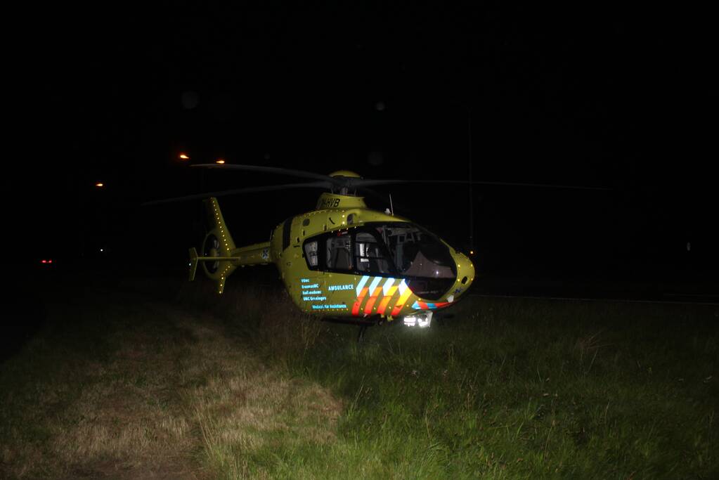 Traumahelikopter landt voor incident