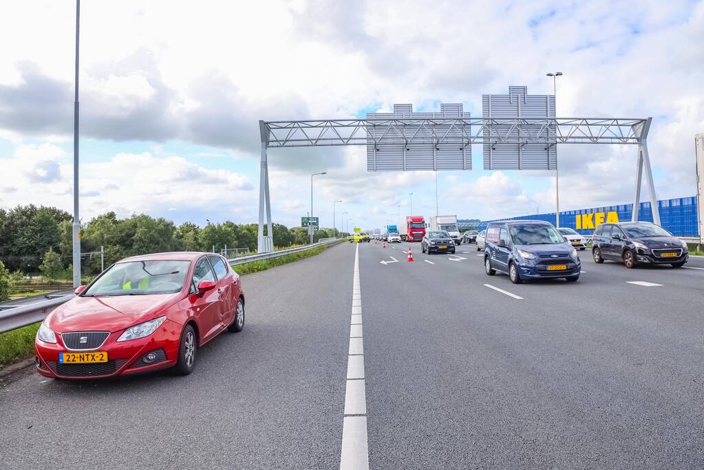 Twee ongevallen op snelweg