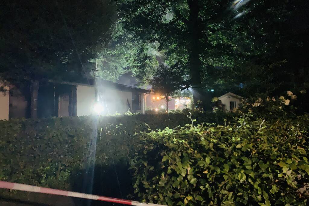 Veel rookontwikkeling door brand in chalet