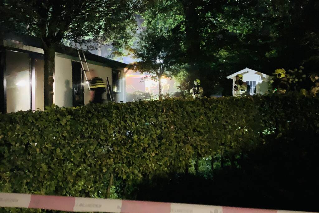 Veel rookontwikkeling door brand in chalet