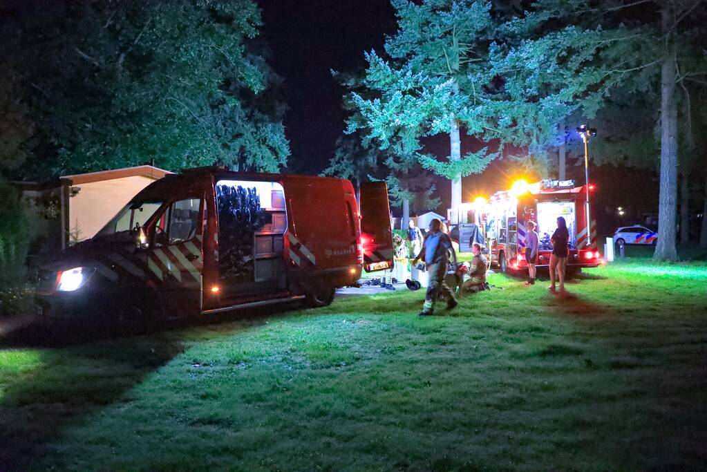 Veel rookontwikkeling door brand in chalet