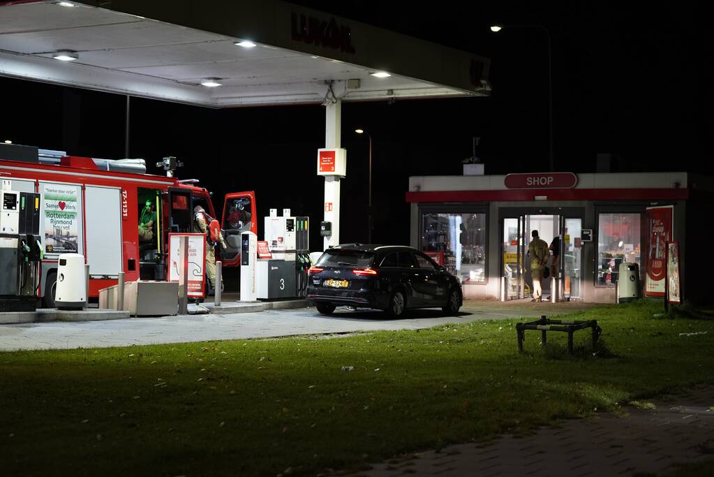 Tankstation vol rook, mogelijk inbraakalarm