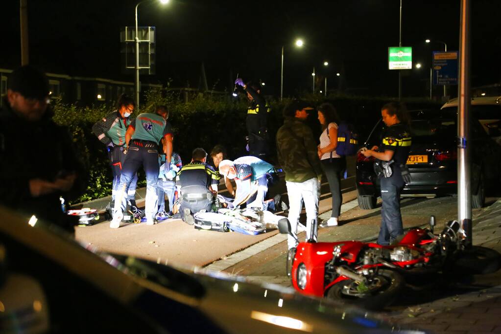 Motorrijder gewond bij eenzijdig ongeval