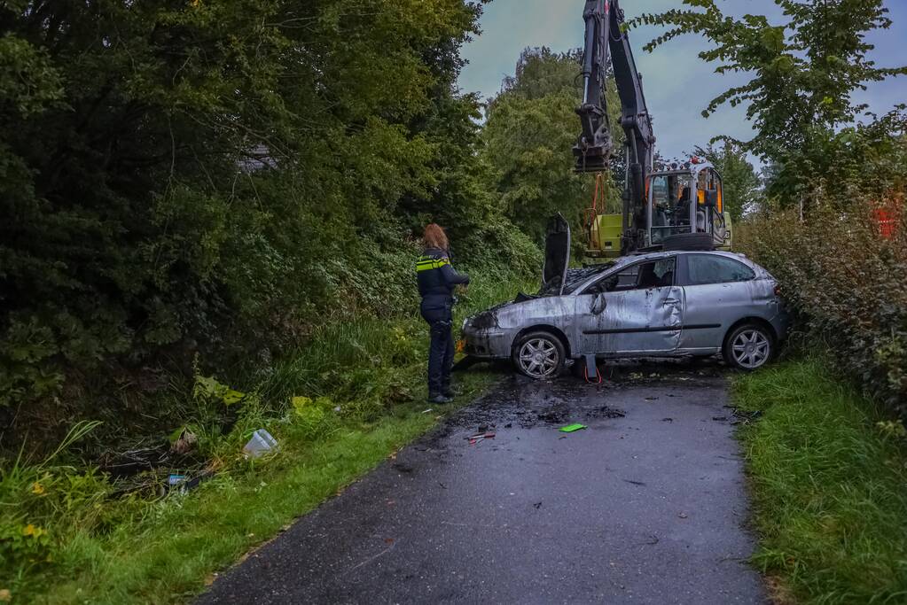 Auto raakt van de weg en belandt in sloot
