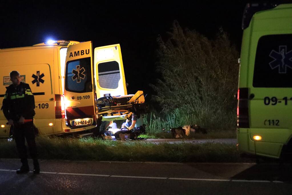 Scooterrijder betrokken bij ernstig ongeval op fietspad