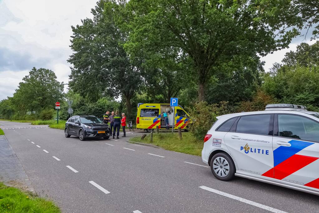 Twee fietsers met elkaar in botsing
