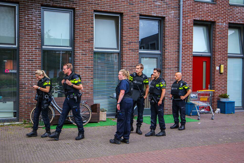 Veel politie in kogelwerende vesten
