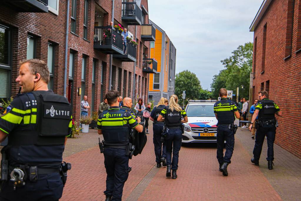 Veel politie in kogelwerende vesten