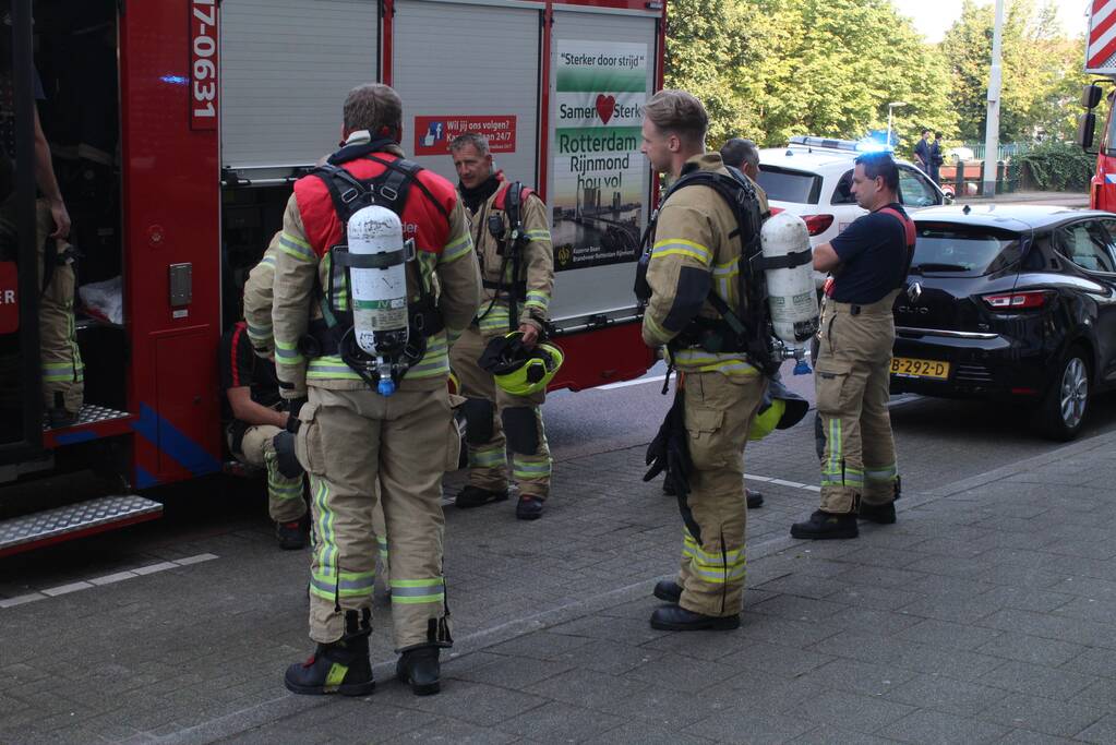 Brandweer blust brand in Dent Hotel