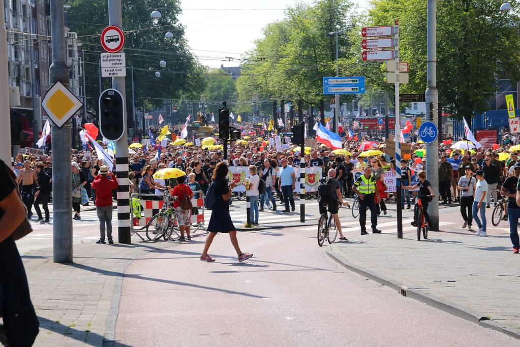 Grote demonstratie tegen coronamaatregelen