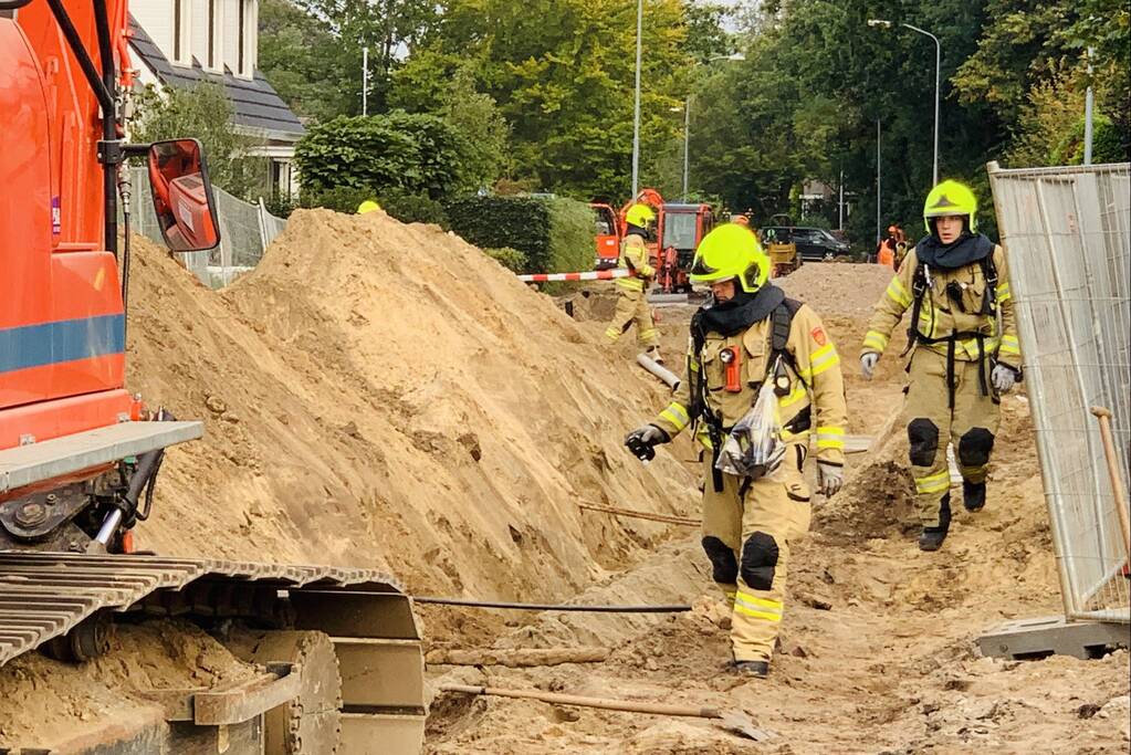 Gasleiding geraakt bij aanleg van riolering