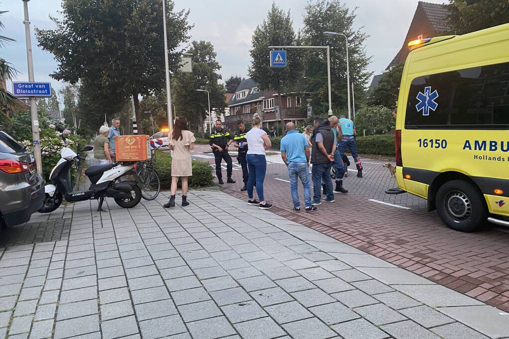 Maaltijdbezorger glijdt onderuit