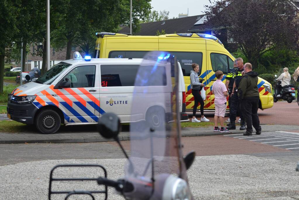 Scooterrijder hard ten val