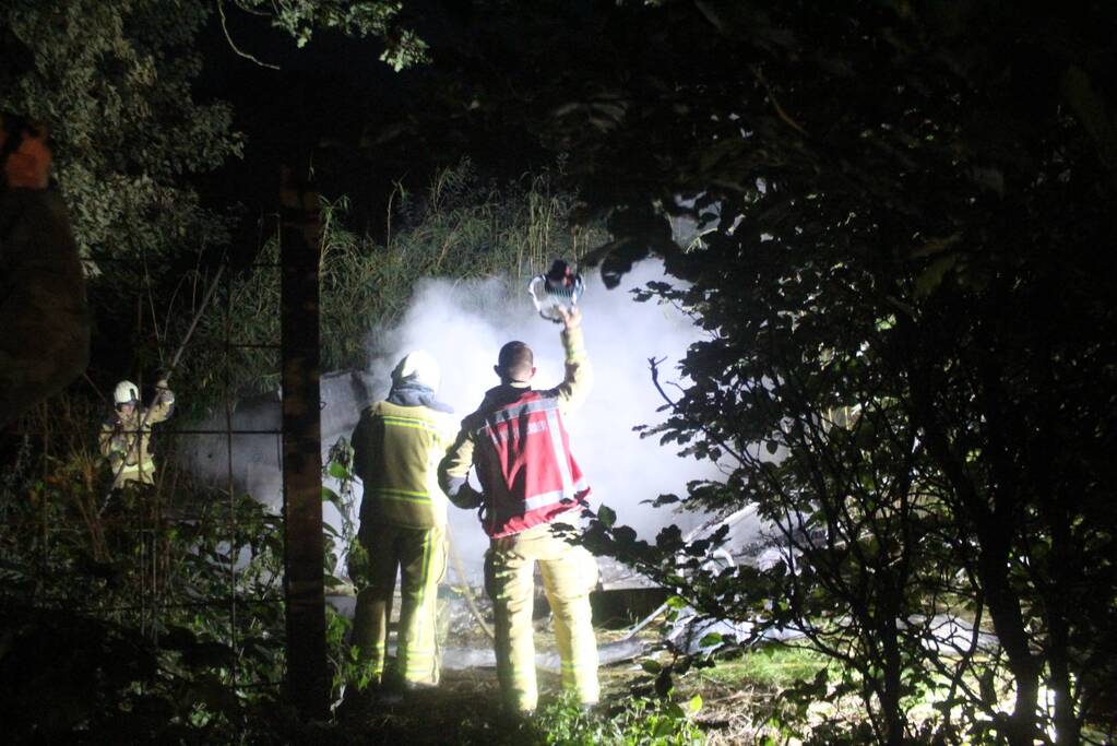 Veel rookontwikkeling door brand in schuur