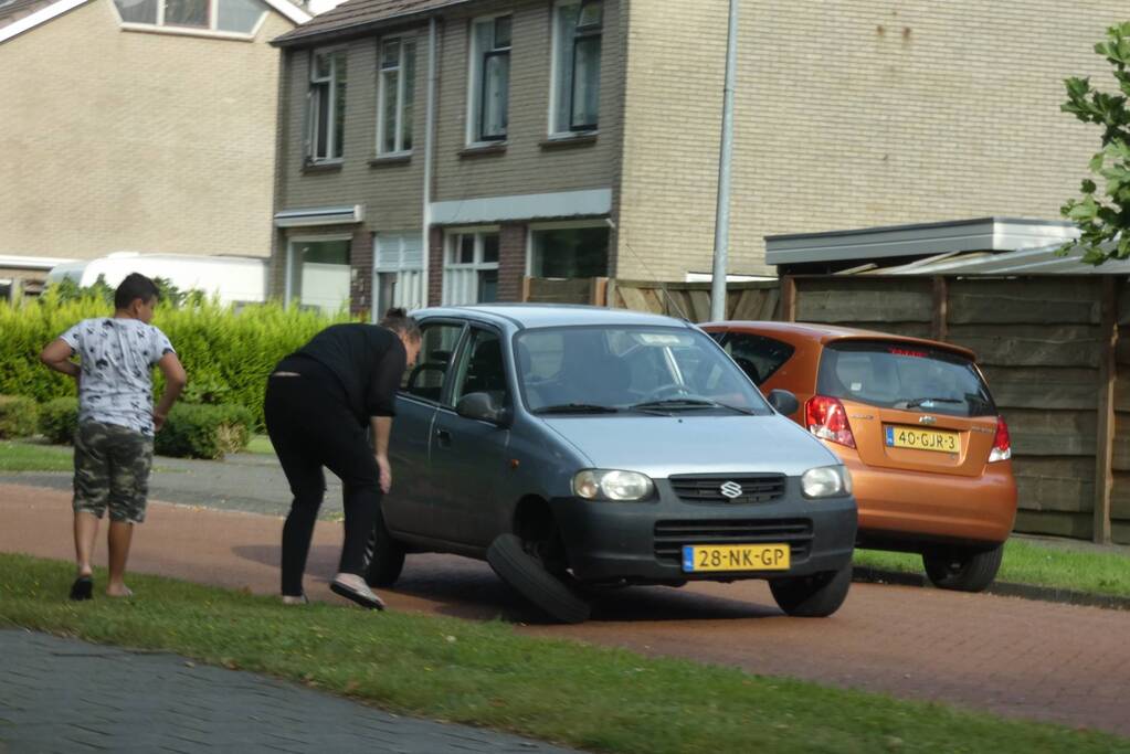 As van auto afgebroken na een botsing