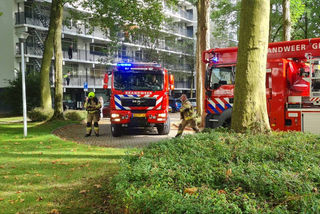 Brand door vergeten pan op het vuur