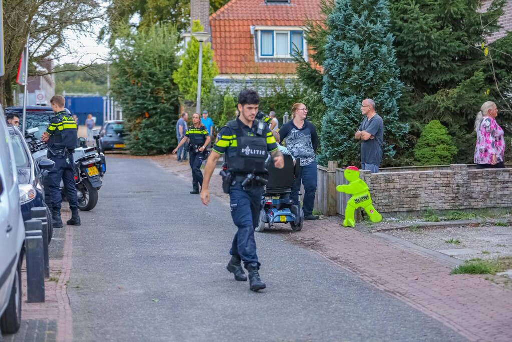 Grote politieopkomst door incident