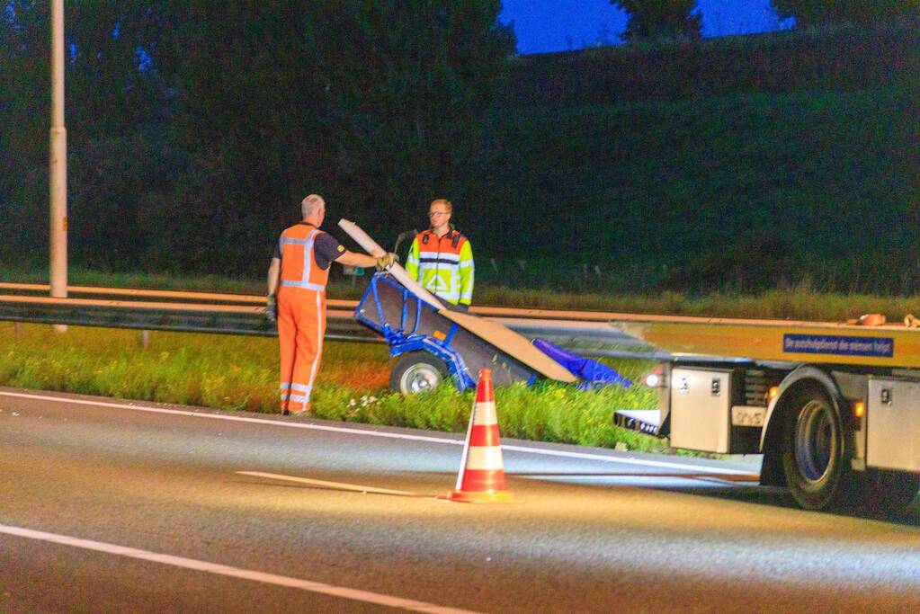 As van aanhanger breekt af