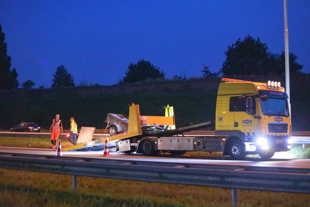 As van aanhanger breekt af
