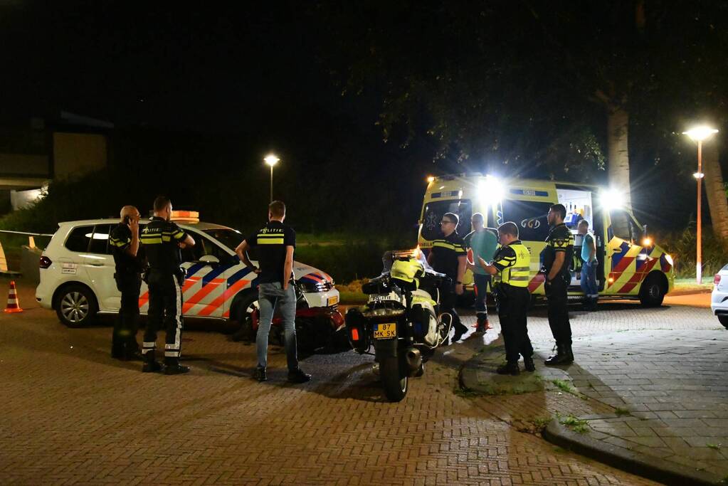 Scooter crasht bij achtervolging