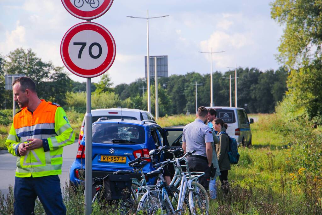 Schade aan voorraam van personenauto door ongeval