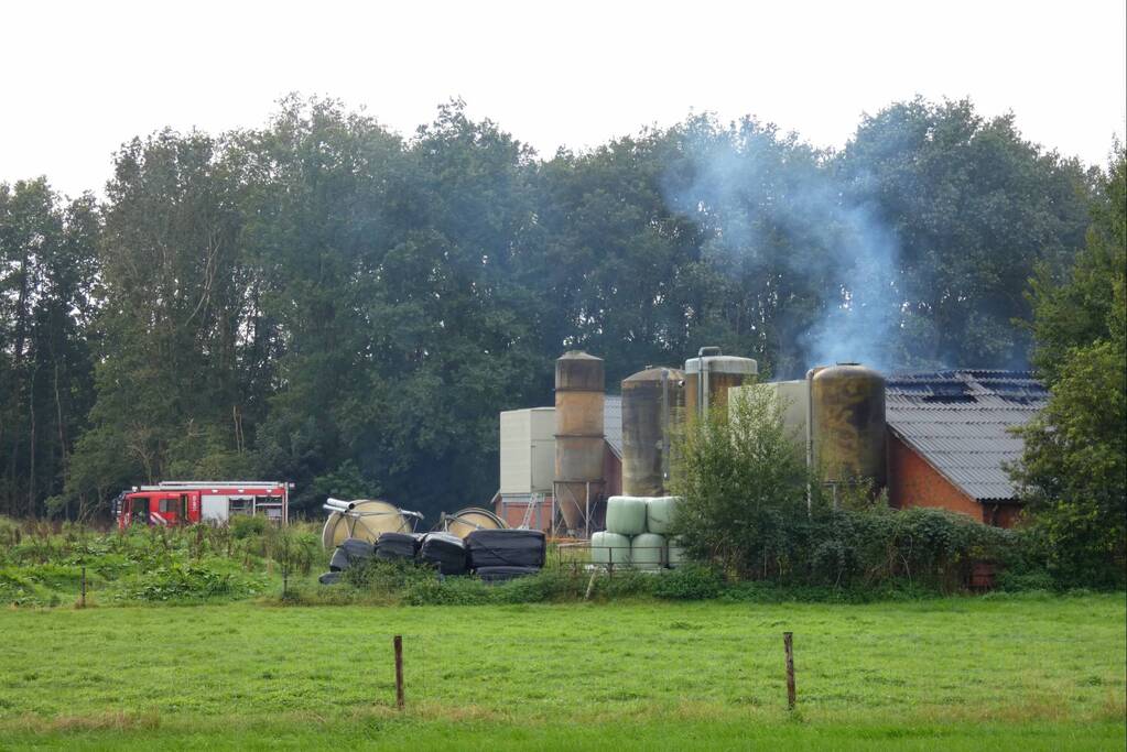 Uitslaande brand in stal met 300 varkens
