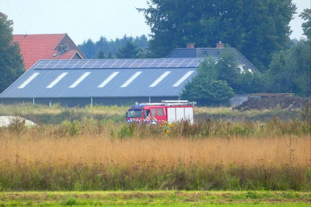 Buitenbrand door de brandweer geblust