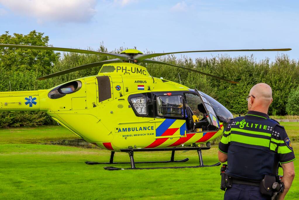 Traumahelikopter landt voor incident