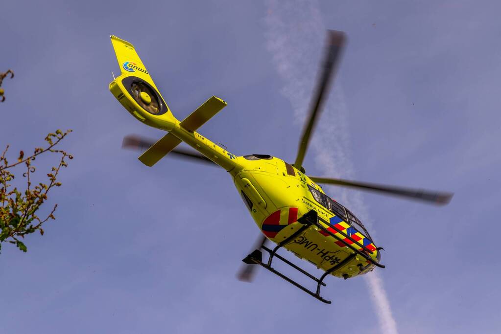 Traumahelikopter landt voor incident