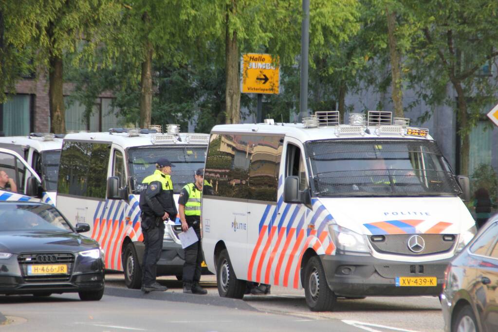 Veel politie op de been door voetbalwedstrijd