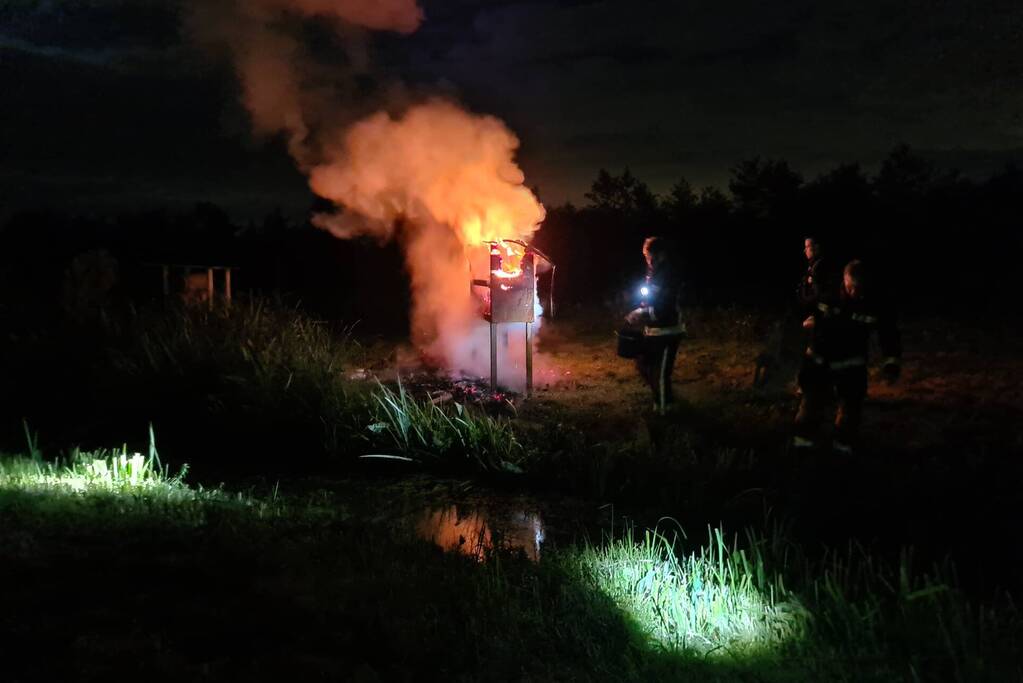 Insectenhotel vat vlam