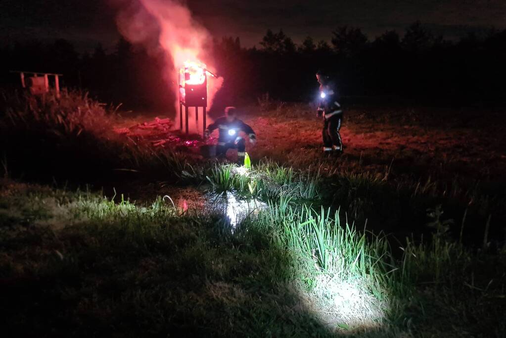 Insectenhotel vat vlam