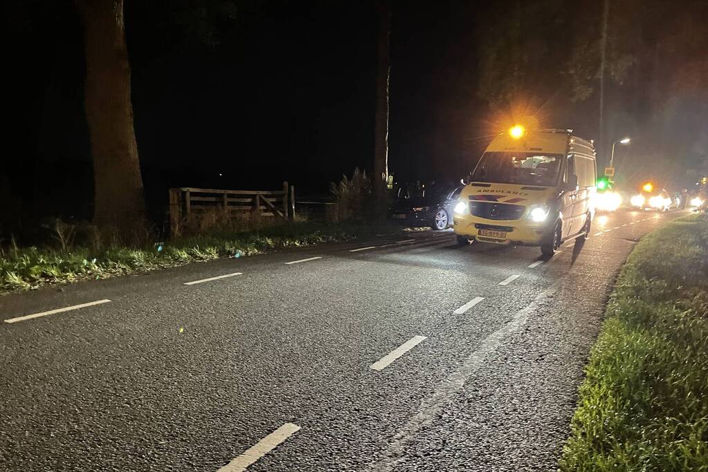 Bestuurder gewond door botsing tegen boom