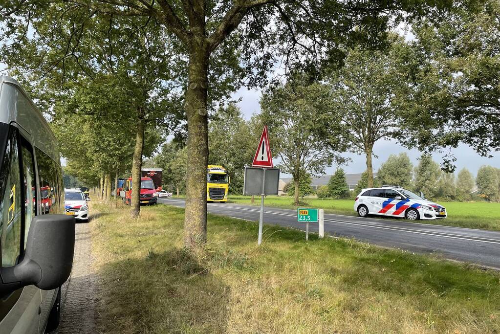 Bestuurder overleden bij ernstig ongeval