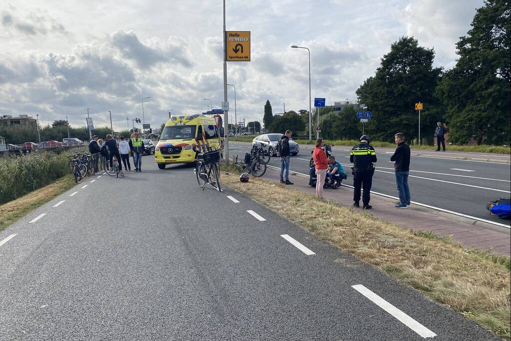 Motorrijder en fietser gewond bij ongeval