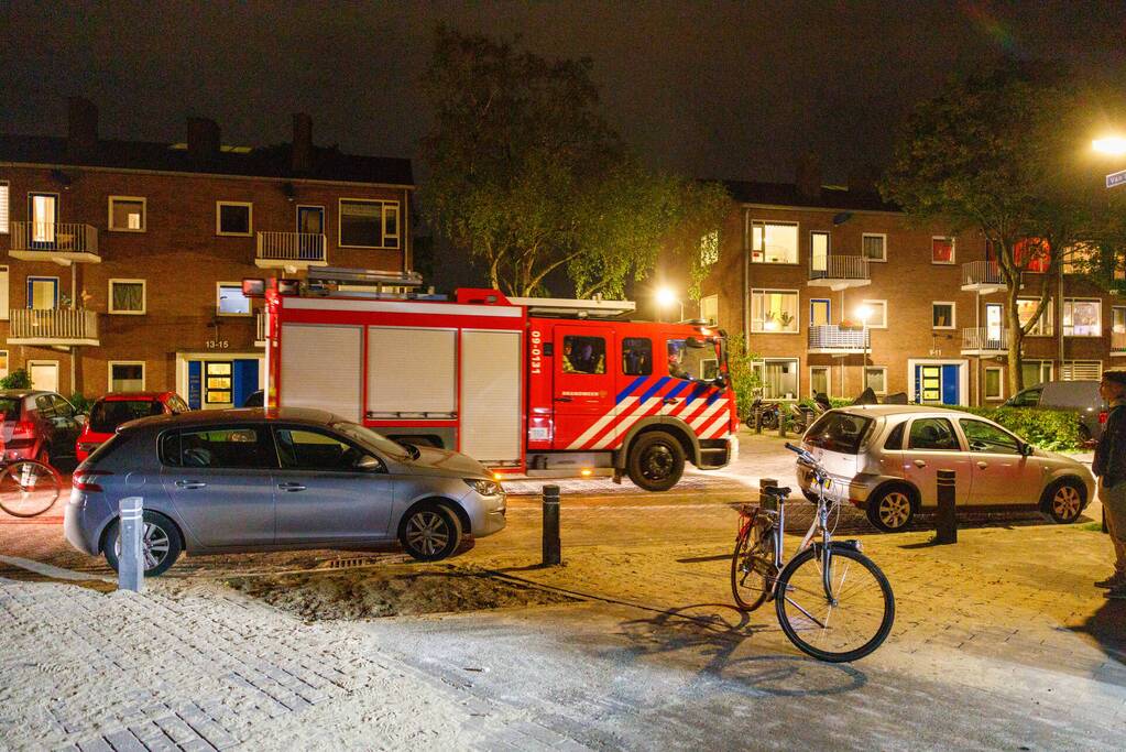 Folders in brand op speeltuin