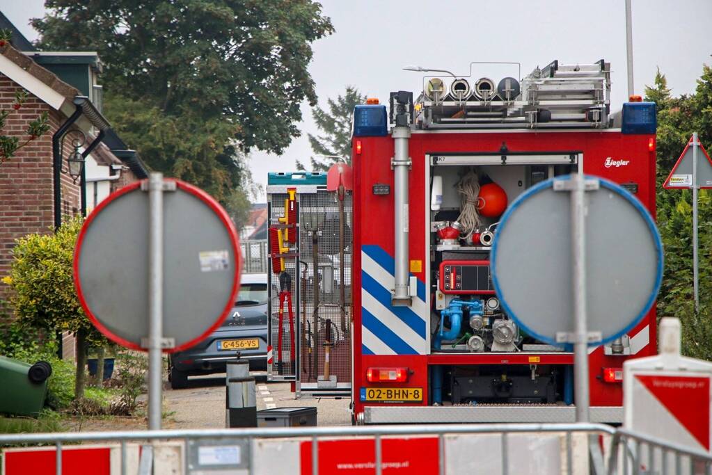 Gasleiding geraakt bij graafwerkzaamheden