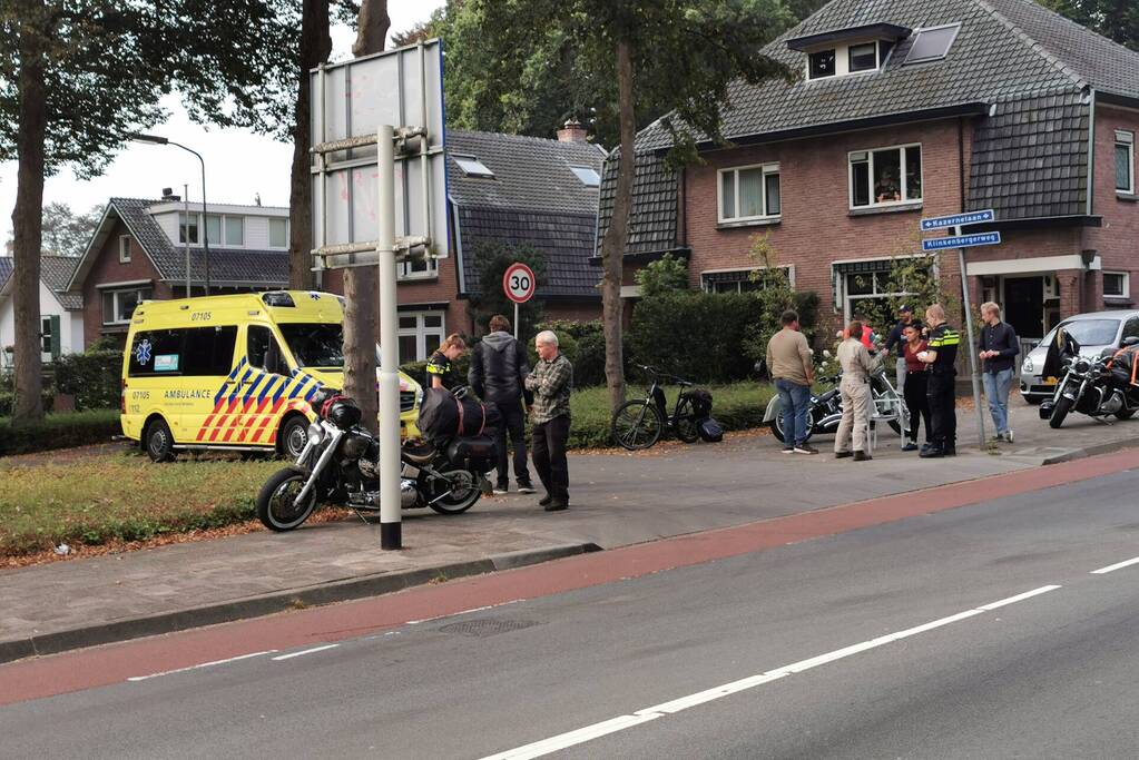 Fietser gewond bij botsing met motor