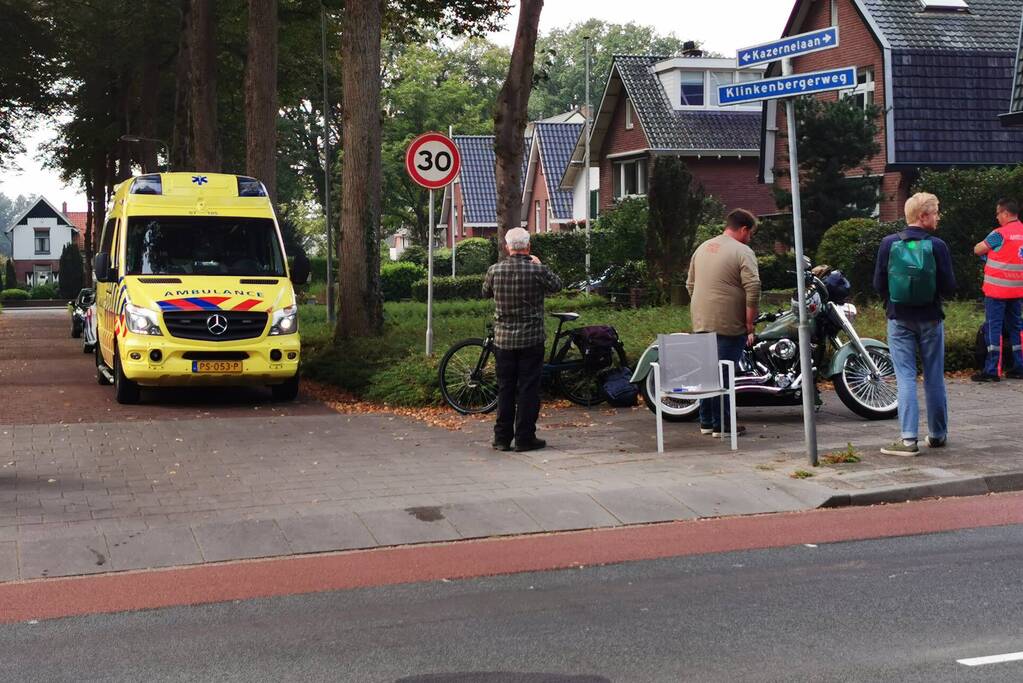 Fietser gewond bij botsing met motor