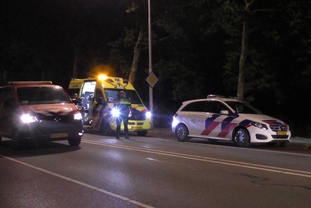 Man belandt in het water tijdens uitlaten van honden