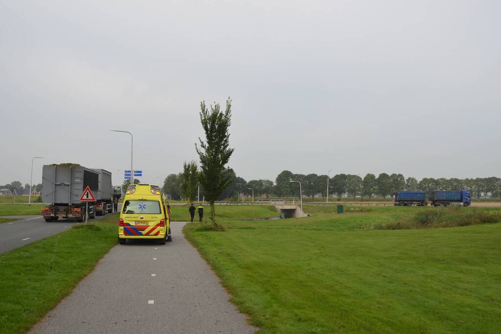 Fietser gewond bij fietsongeluk voor fietstunnel