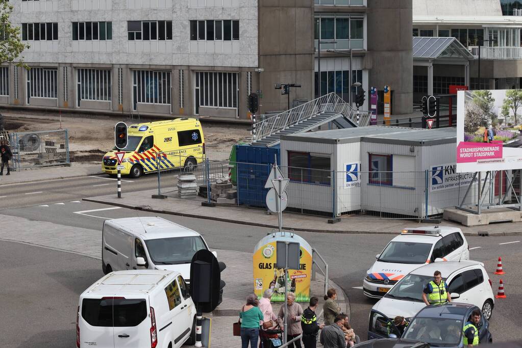 Verkeersopstopping na ongeval